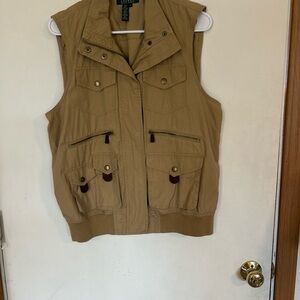 Lauren Ralph Lauren Large utility/khaki vest